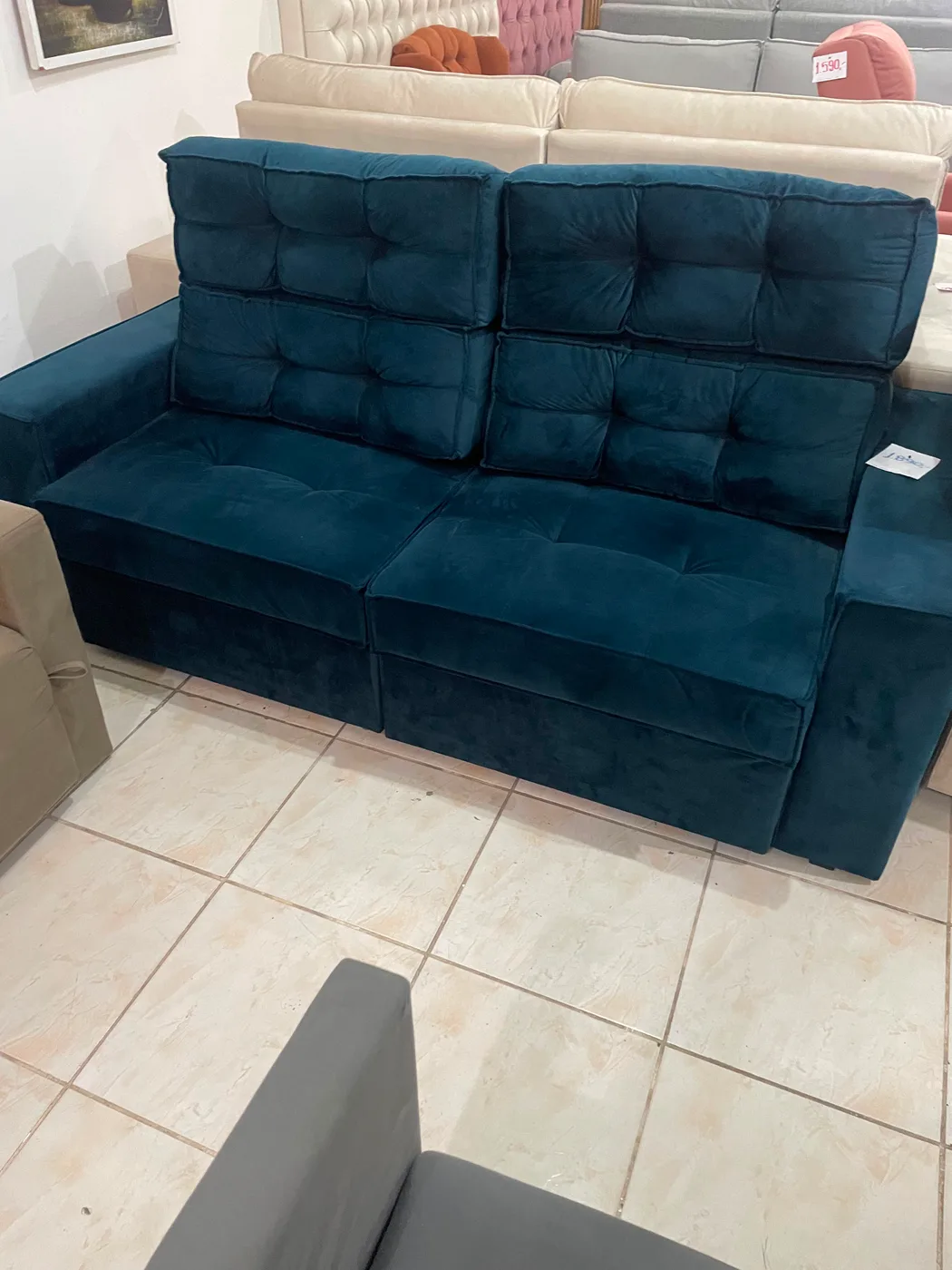 Sofá Azul Compacto